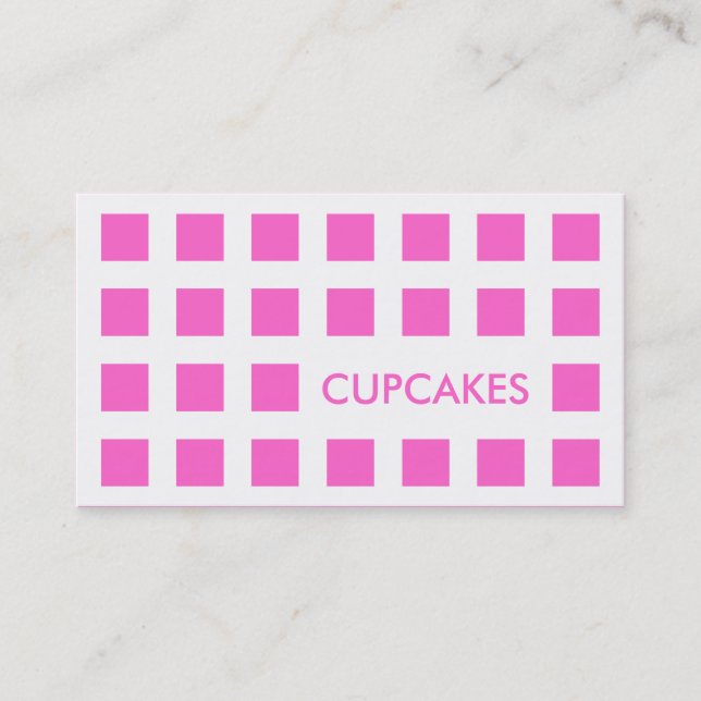 CUPCAKES (mod squares) Business Card (Front)