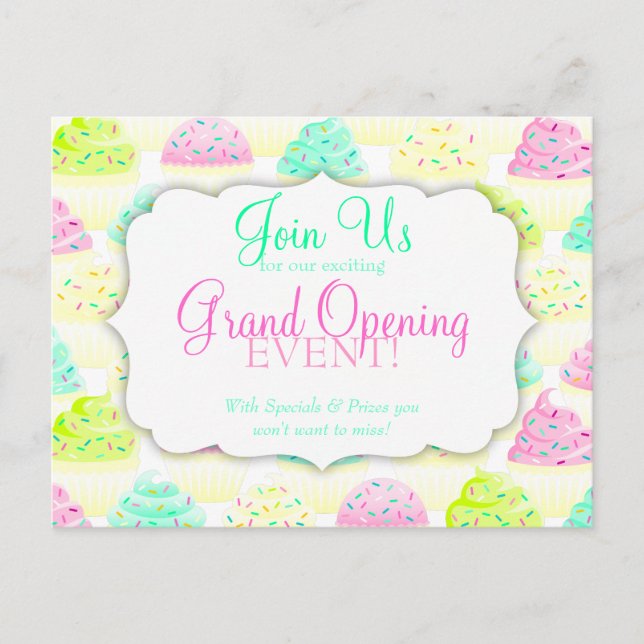 Cupcakes N Sprinkles Custom Grand Opening Postcard (Front)