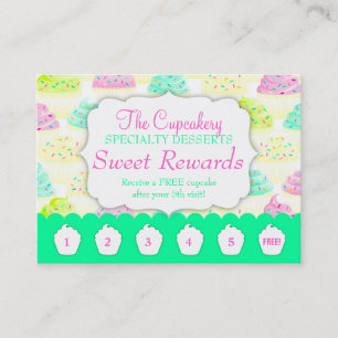 Cupcakes N Sprinkles Custom Rewards Cards