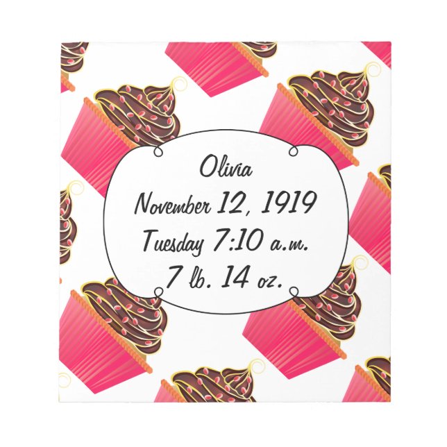 Cupcakes Notepad (Front)