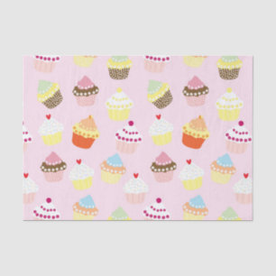 Cupcakes on pink tissue paper