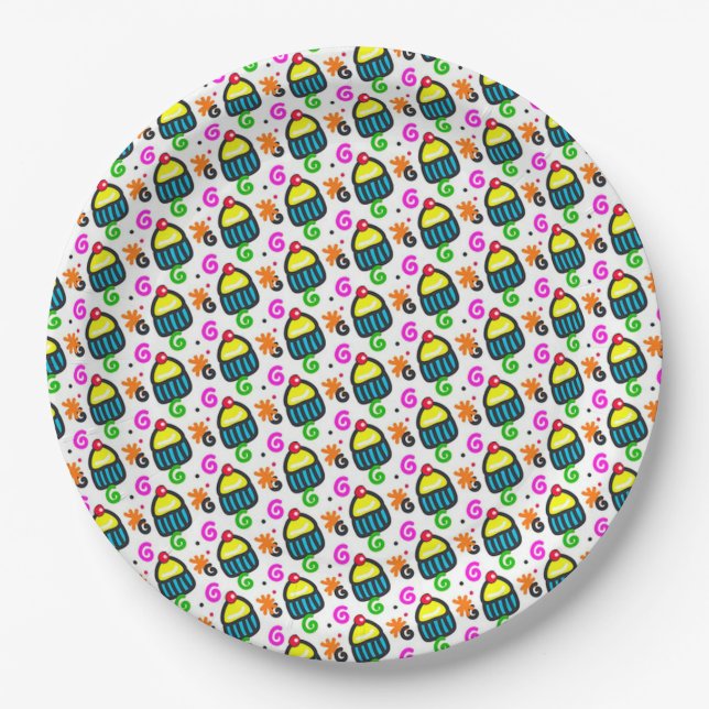 Cupcakes Paper Plate (Front)