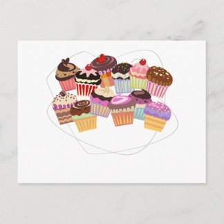 Cupcakes paradise postcard