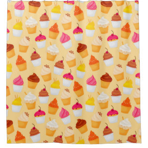 Cupcakes Pattern Shower Curtain