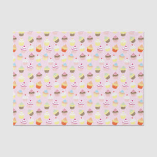 CUPCAKES PINK PATTERN TISSUE PAPER