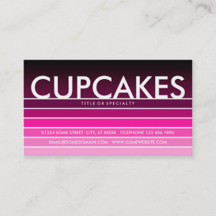 CUPCAKES pink swatch Business Card