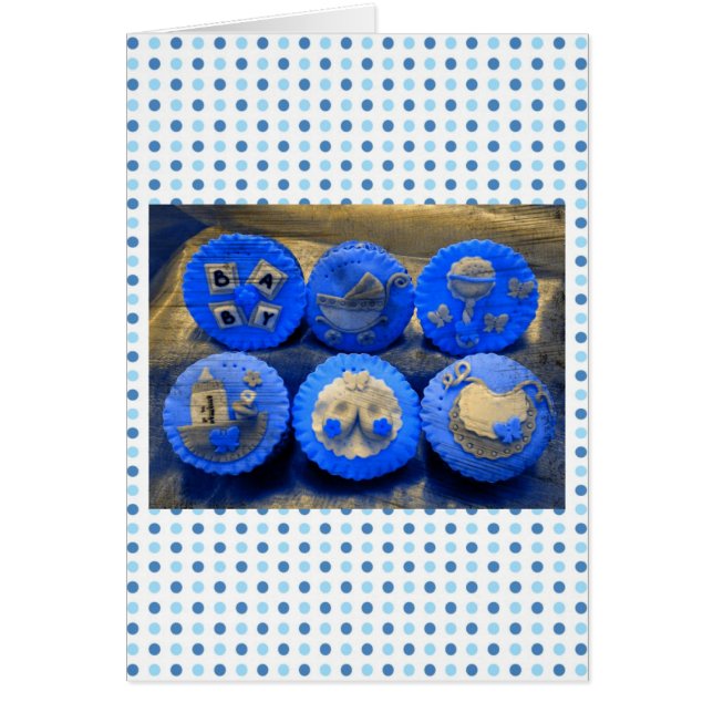 Cupcakes pour bébé bleu électrique (Devant)