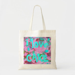 Cupcakes rose "i love cake" sac fourre-tout