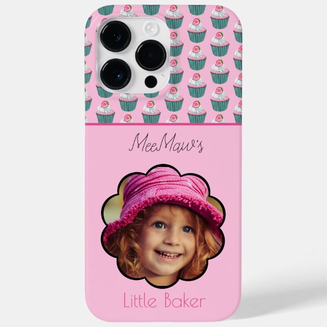 Cupcakes Scalloped Custom Photo Template Name Case-Mate iPhone Case (Back)