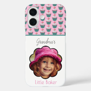 Cupcakes Scalloped Custom Photo Template Name iPhone 16 Case