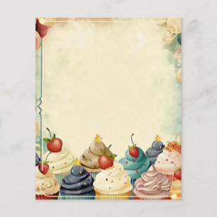 Cupcakes Scrapbook Paper
