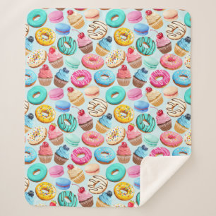 Cupcakes Sherpa Blanket