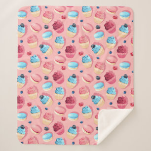 Cupcakes Sherpa Blanket