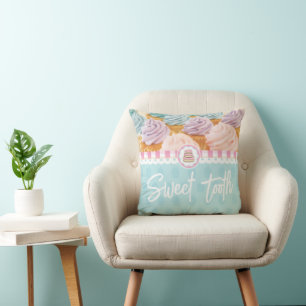 Cupcakes Throw Pillow Bakery Decor Cakes