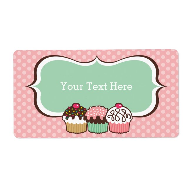 Cupcakes Trio Bookplates Labels (Front)