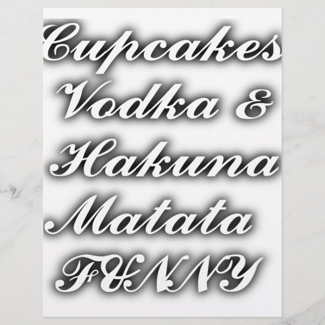 Cupcakes Vodka  Hakuna Matata FUNNY (Front)