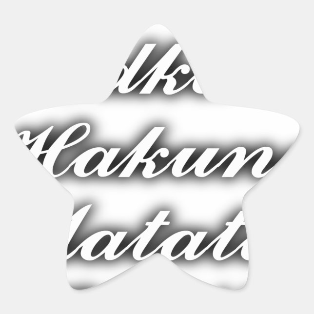 Cupcakes Vodka  Hakuna Matata FUNNY Star Sticker (Front)