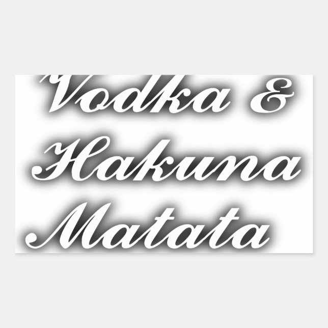 Cupcakes Vodka  Hakuna Matata FUNNY Sticker (Front)