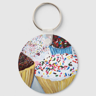 "Cupcakes With Sprinkles" Keychain