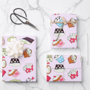 Cupcakes Wrapping Paper Sheet
