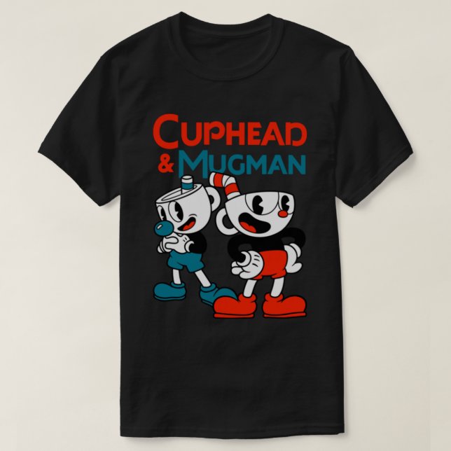 Cuphead _amp_ Mugman - Cuphead   T-Shirt (Design Front)