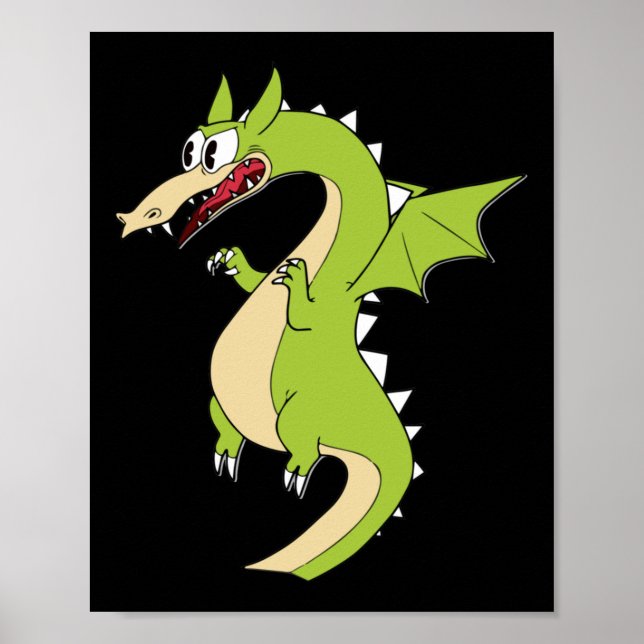 Cuphead Dragon (grim Matchstick) Sticker  Poster (Front)