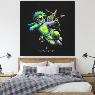 Cupi of Love Neon Canvas Print