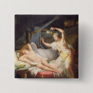 Cupid and Psyche 2 Inch Square Button