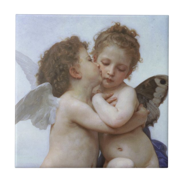 Cupid and Psyche as Babies Ceramic Tile (Front)
