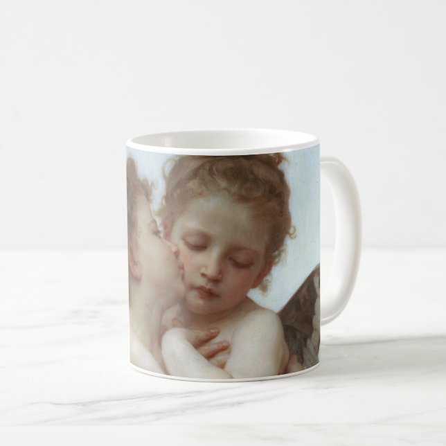 Cupid and Psyche as children - William Bouguereau Coffee Mug (Front Right)