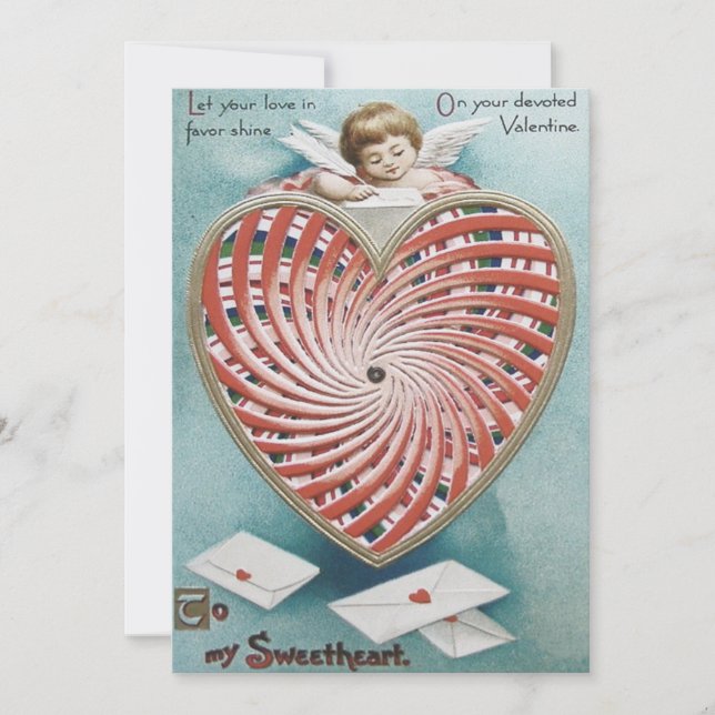 Cupid Angel Kaleidoscope Wedding Invitation (Front)