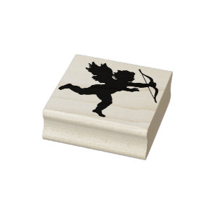 cupid angel silhouette art stamp