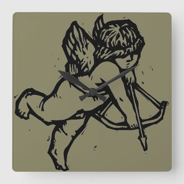 Cupid Angel Valentine Clock Clay Creek (Front)