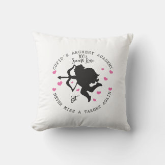 Cupid' Archery Academy - Cupid Valentine's  Throw Pillow