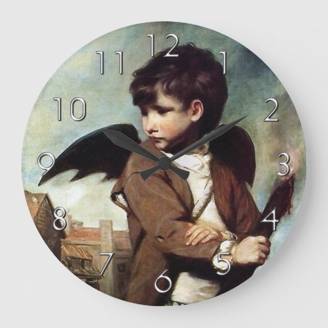 Cupid as a Link Boy Large Clock (Front)