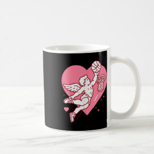 Cupid Basketball Valentines Day Heart Dunking Bask Coffee Mug