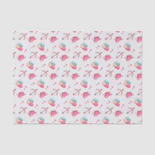 Cupid Bow Arrow Love Heart Pattern Valentine's Day Tissue Paper