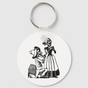Cupid Calavera, Skeleton Lovers c. 1900s Keychain