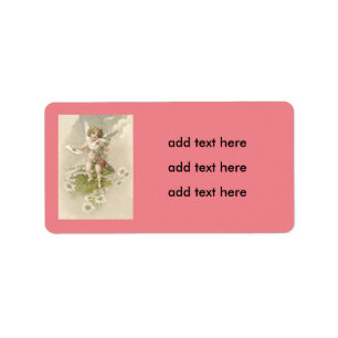Cupid Cherub Angel Valentine Daisy Label