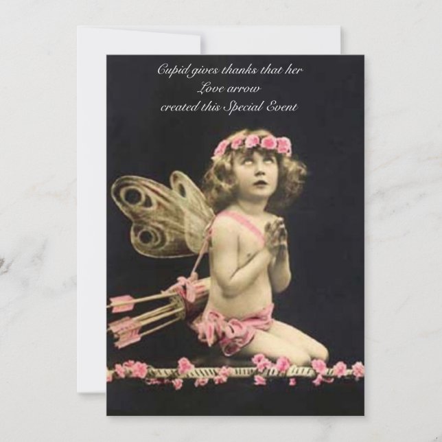 Cupid Cordially Invites You - Wedding Invitation (Front)