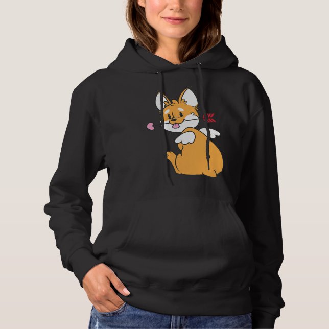 Cupid Corgi Hoodie (Front)