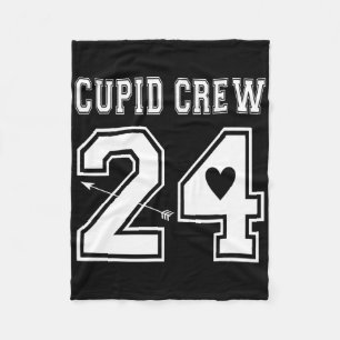 Cupid Crew 2024 Valentines Day Sports Jersey Style Fleece Blanket