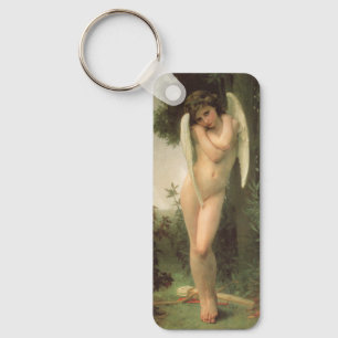 Cupid (Cupidon) Angel Portrait by Bouguereau Keychain