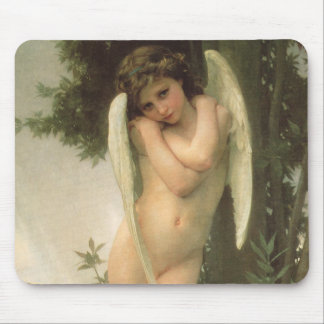Cupid (Cupidon) Angel Portrait by Bouguereau Mouse Pad