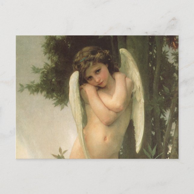 Cupid (Cupidon) Angel Portrait by Bouguereau Postcard (Front)