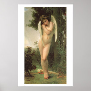 Cupid (Cupidon) Angel Portrait by Bouguereau Poster
