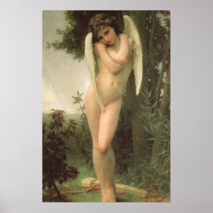 Cupid (Cupidon) Angel Portrait by Bouguereau Poster