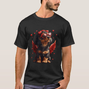 Cupid Dachshund Valentine's Day Dog Lover Dog Mom T-Shirt