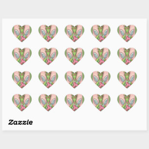 CUPID DRAGON, HEART AND ARROW FANTASY VALENTINE HEART STICKER