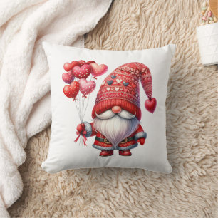 Cupid Gnome Valentine’s Day Throw Pillow